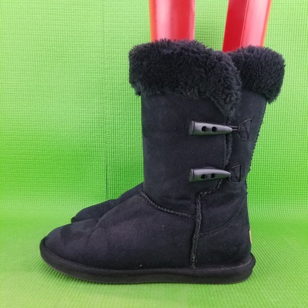 ✅Apres by Lamo BLACK Microfiber Faux Fur Lined Winter Boots Women's Sz 8 Comfort - Picture 9 of 11
